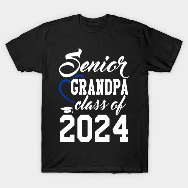 Class of 2024 Grandfather Senior Gifts Funny Senior Grandpa T-Shirt by KsuAnn